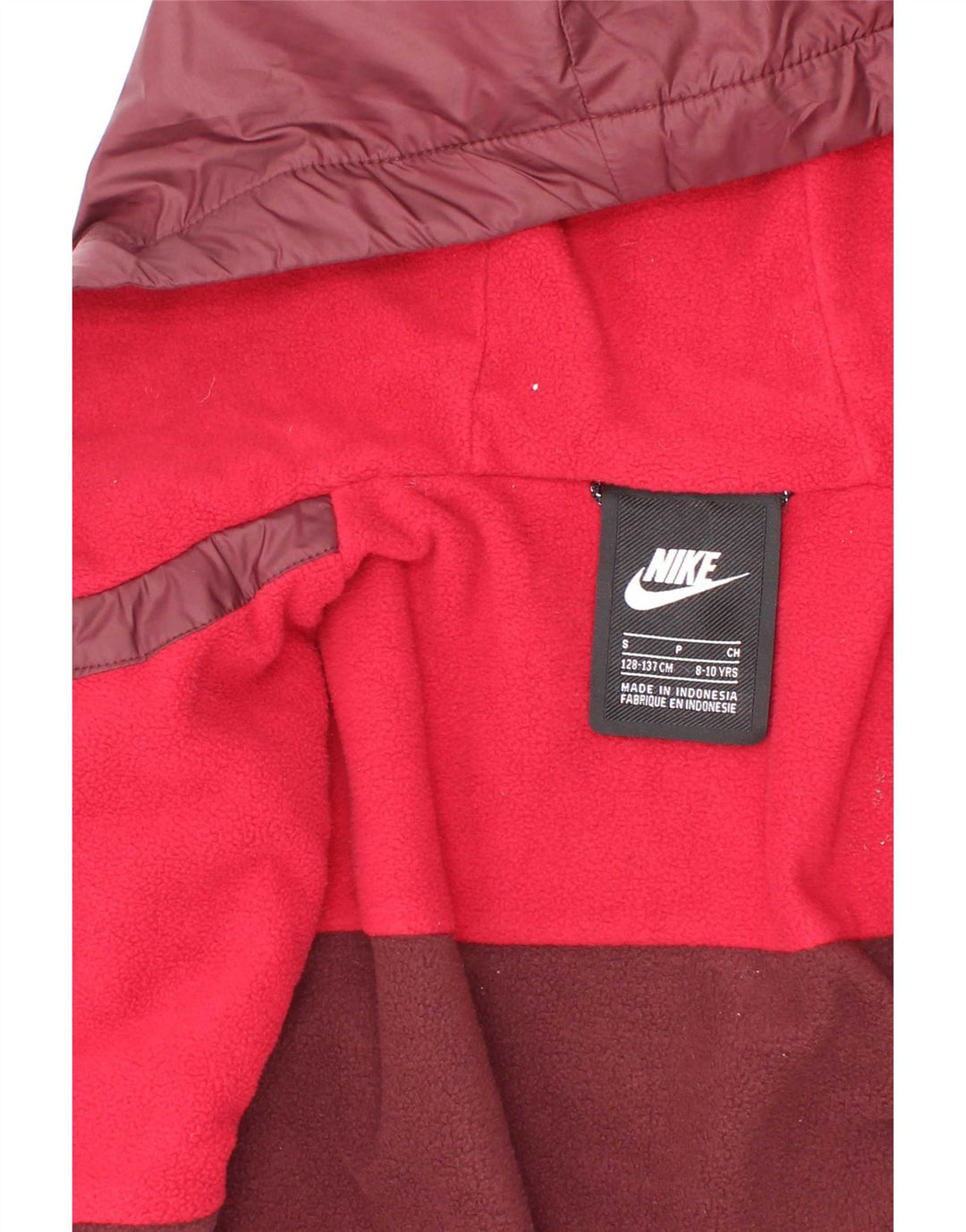 Nike Jungen-Windbreakerjacke mit Kapuze, 8–9 Jahre, Größe S, Burgunderrot, Polyester