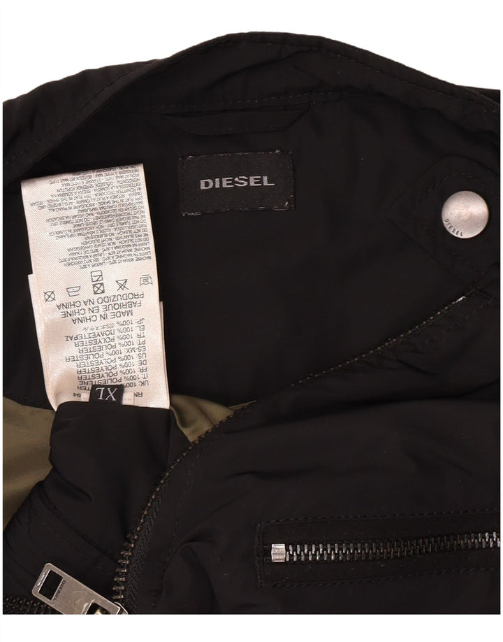 Diesel Herren Bikerjacke UK 42 XL Schwarz Polyester