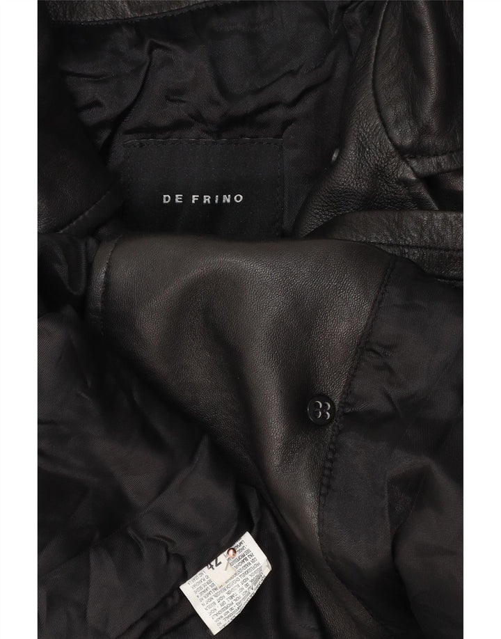 Vintage Damen Übergroßer Doppelbrustmantel IT 42 Medium Schwarz