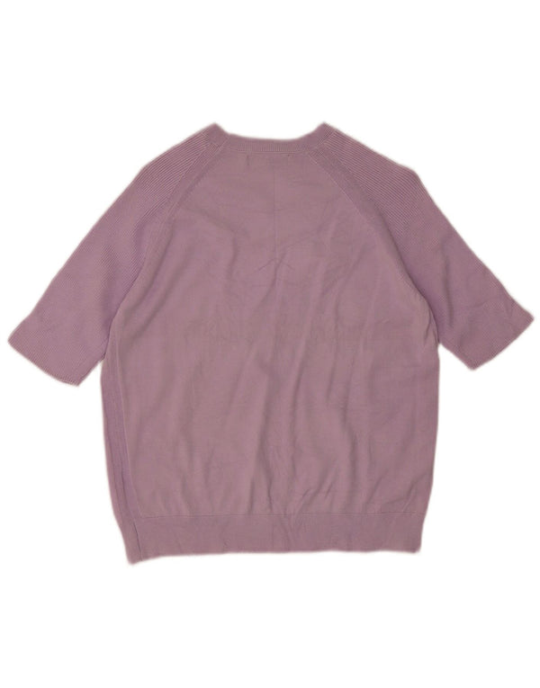Marks & Spencer Damen-Pullover mit U-Boot-Ausschnitt, UK 12, Mittelviolett