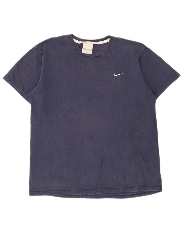 Nike Herren-T-Shirt-Oberteil, mittelgroß, marineblau, Baumwolle