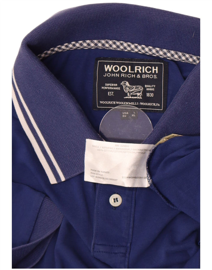Woolrich Herren-Poloshirt, große marineblaue Baumwolle
