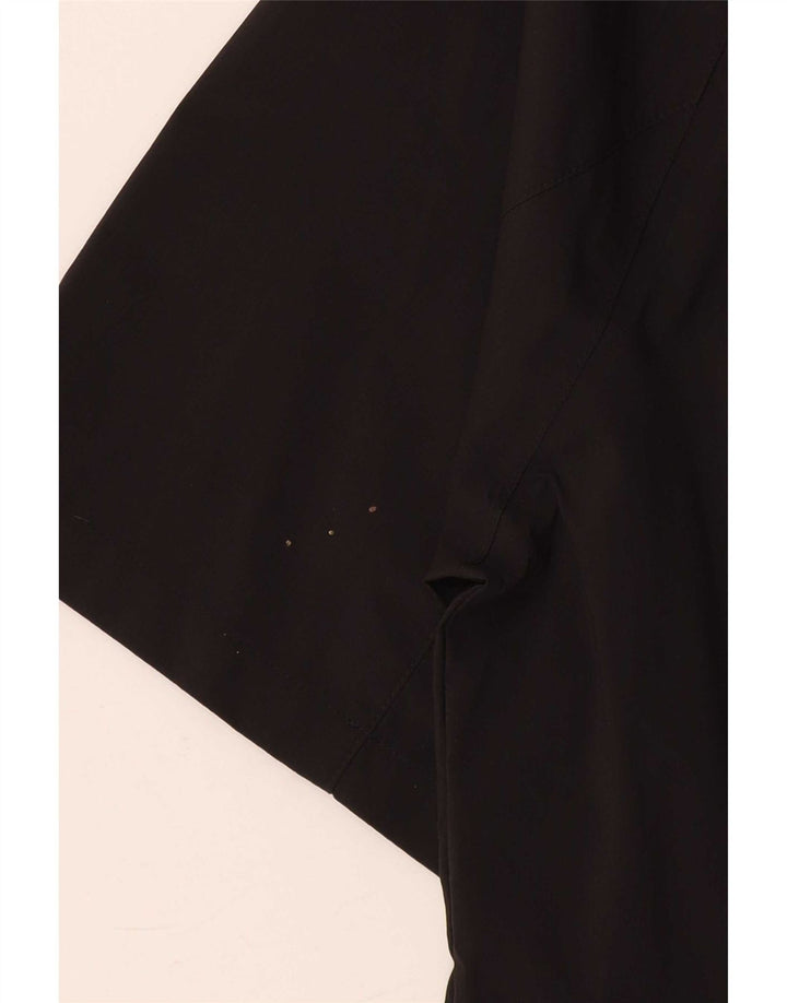 Puma Herren T-Shirt mit Reißverschluss am Hals, groß, aus schwarzem Nylon