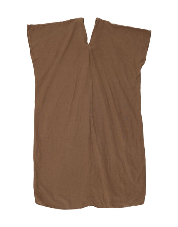 Zara Damen Longline Tunikakleid UK 16 Large Braun Lyocell