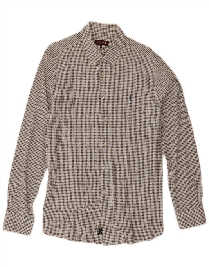 Marlboro Classics Herrenhemd XL Grau Geometrisch