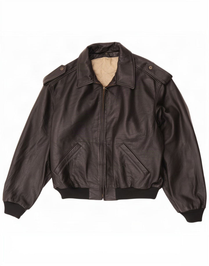 Esercito Herren Lederfliegerjacke IT 48 Medium Schwarz