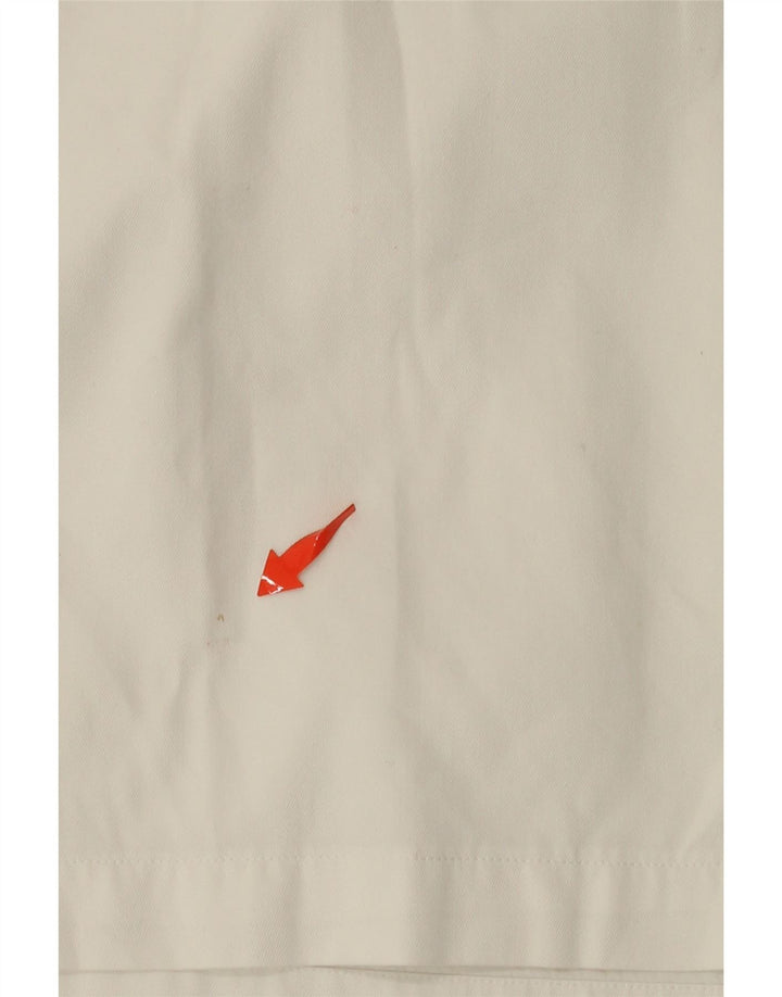 CALVIN KLEIN Herren Khakis Kurzarmhemd XL Weiße Baumwolle