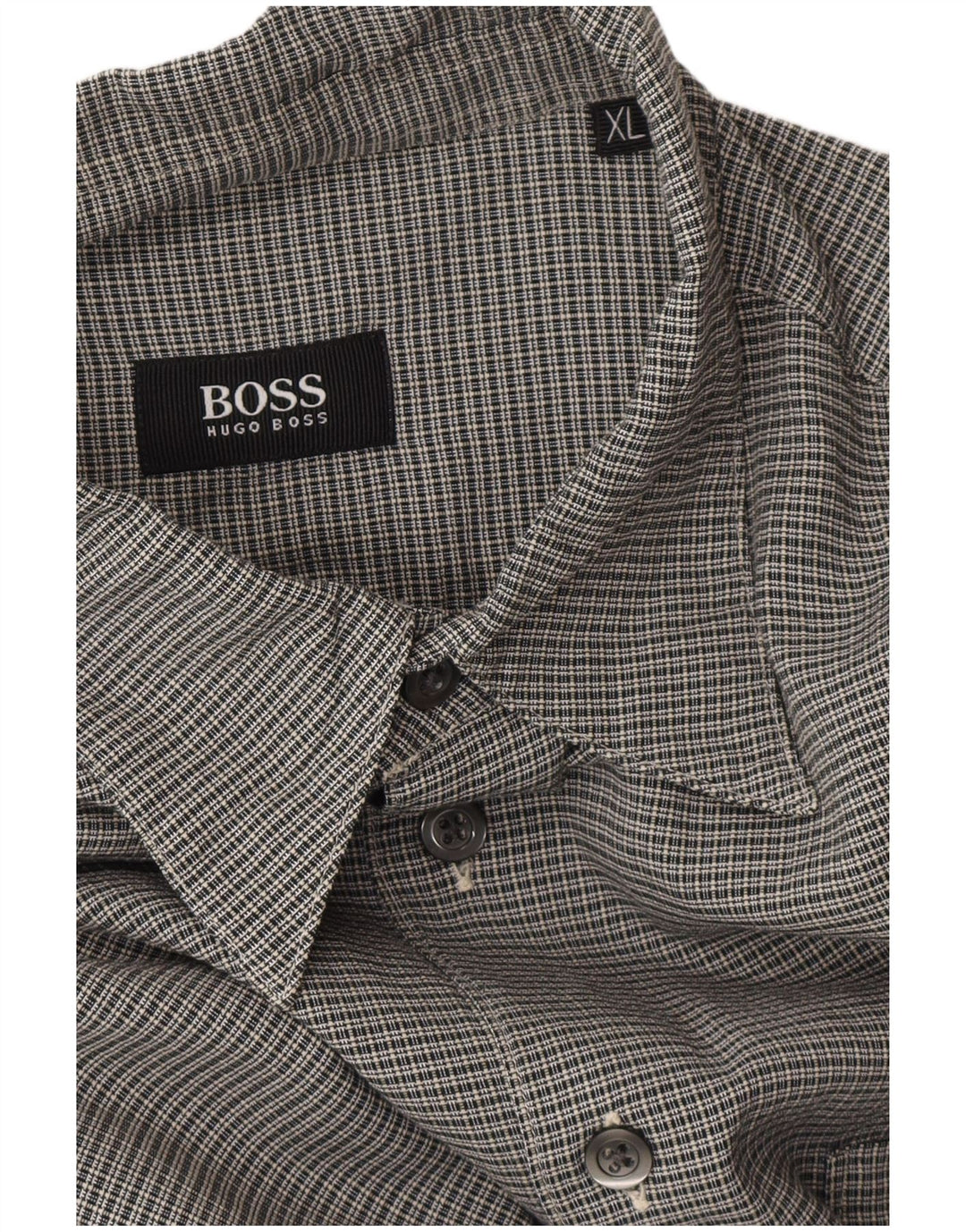 HUGO BOSS Herrenhemd XL grau kariert