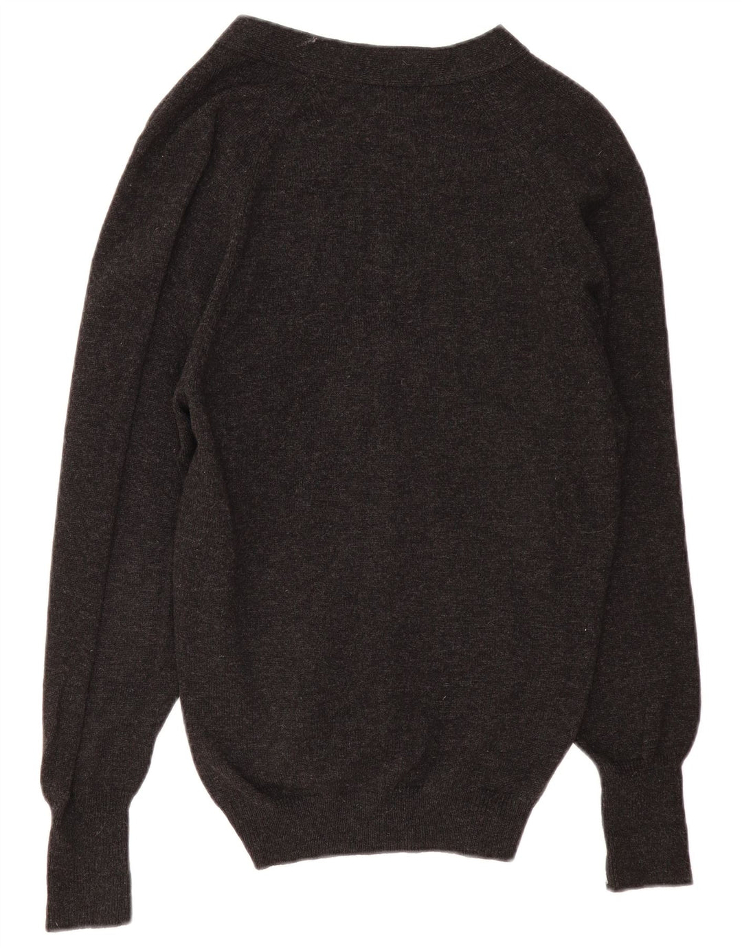 MARKS & SPENCER Herren-Cardigan-Pullover EU 46 XL Graue Lammwolle