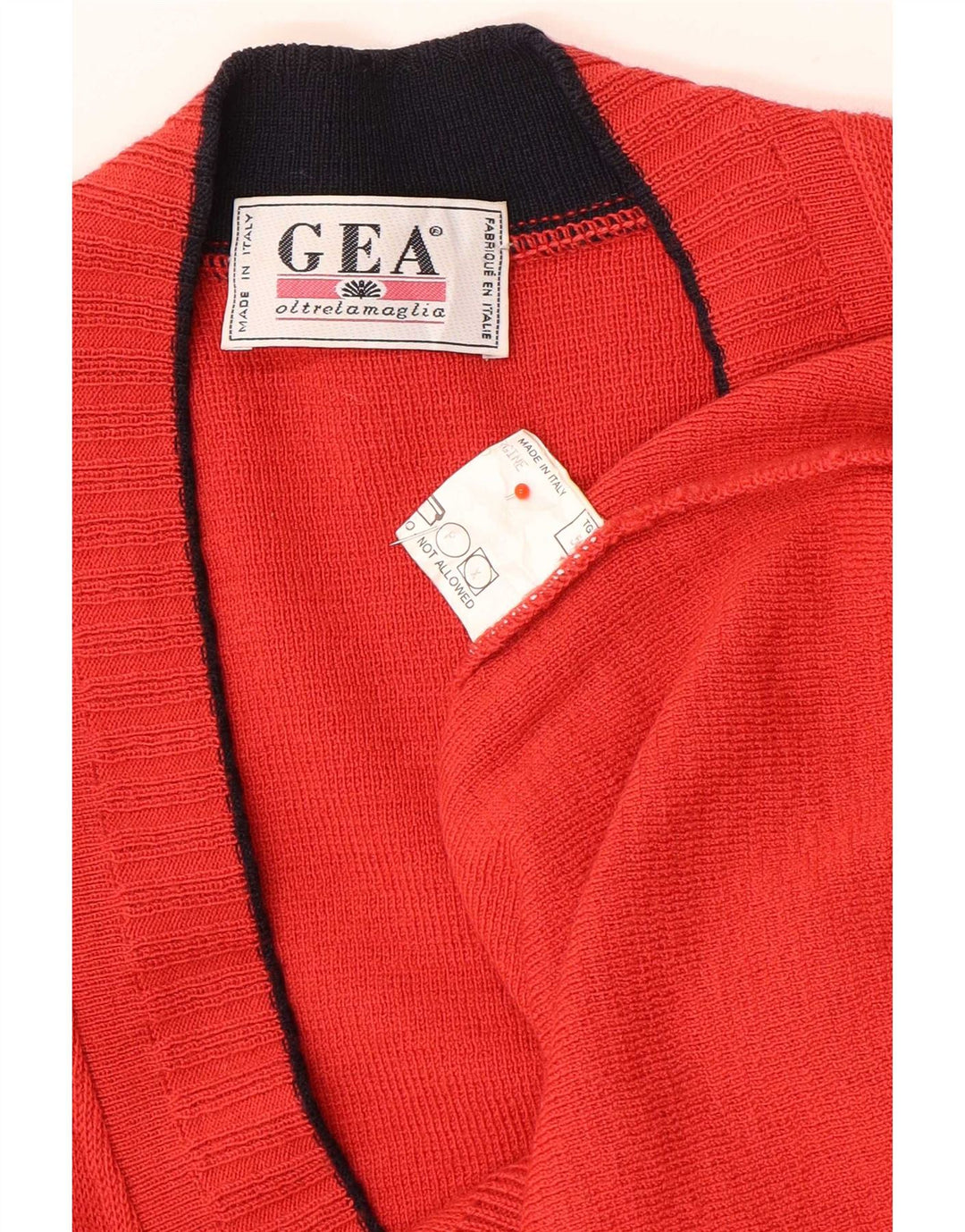 Vintage Herren Cardigan Pullover IT 50 Mittelrote Wolle