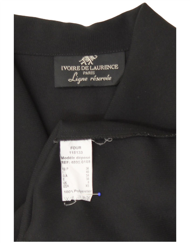 Ivoire de Laurence Damen Hemdbluse UK 8 Small Schwarz Polyester
