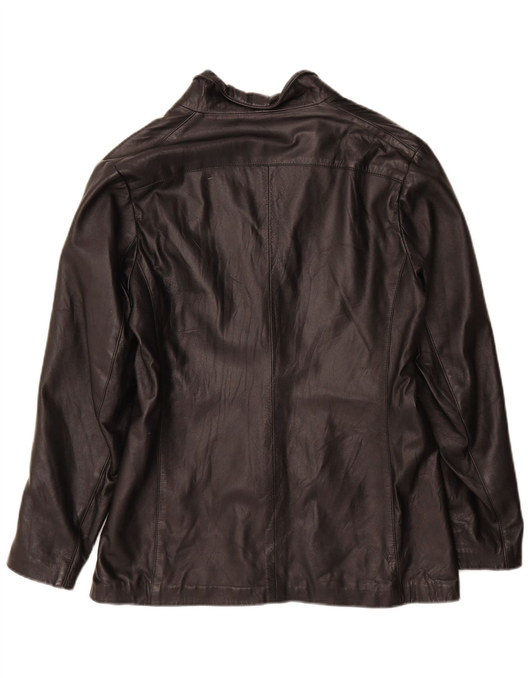Vintage Damen Lederjacke IT 48 XL Schwarz