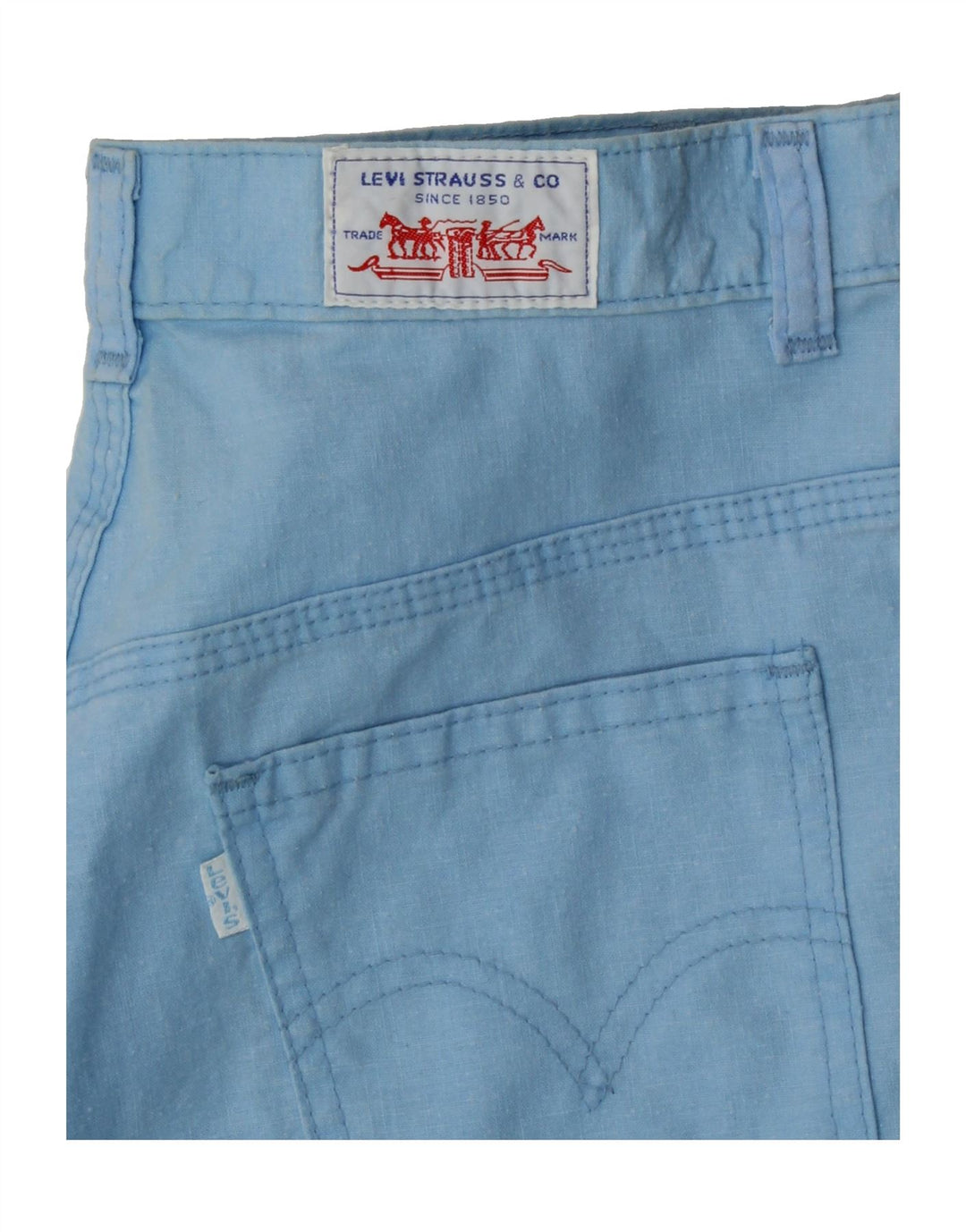 LEVI'S Womens Straight Casual Trousers W28 L32 Blue Vintage Levi's and Second-Hand Levi's from Messina Hembry 