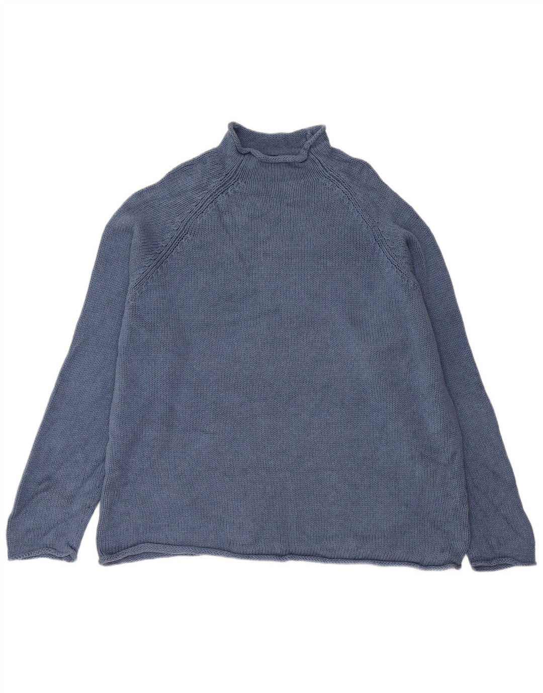 J. CREW Herren-Pullover mit Rollkragen, XL, Baumwolle, Blau