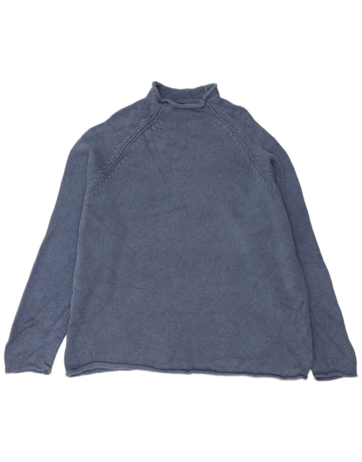 J. CREW Herren-Pullover mit Rollkragen, XL, Baumwolle, Blau