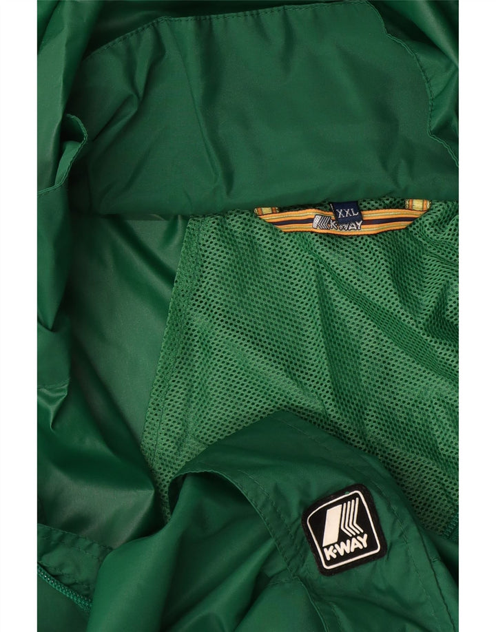K-Way Herren-Regenjacke mit Kapuze, UK 44, 2XL, Grün