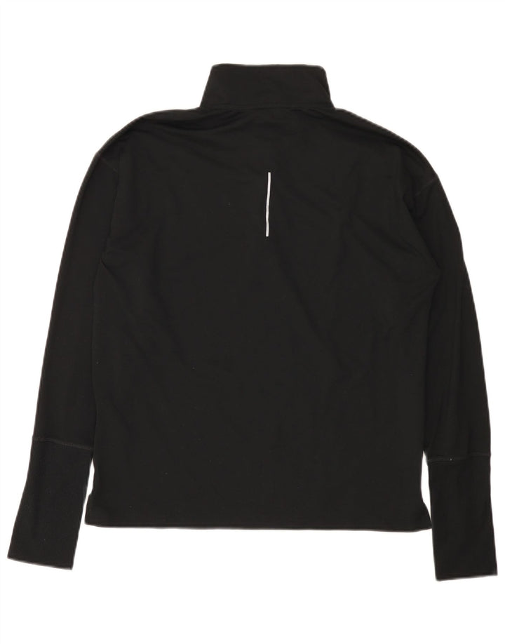 Nike Herren-Laufoberteil mit Reißverschluss, langärmelig, Größe S, Schwarz, Polyester