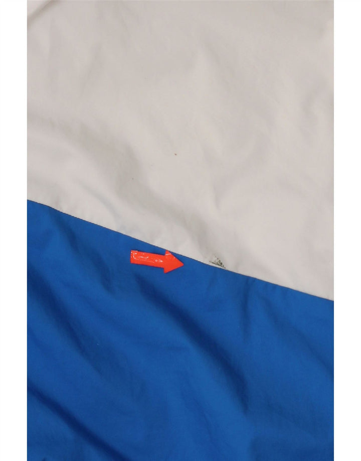 Adidas Herren-Regenjacke mit Kapuze, UK 40, Größe L, Marineblau, Farbblock-Polyester