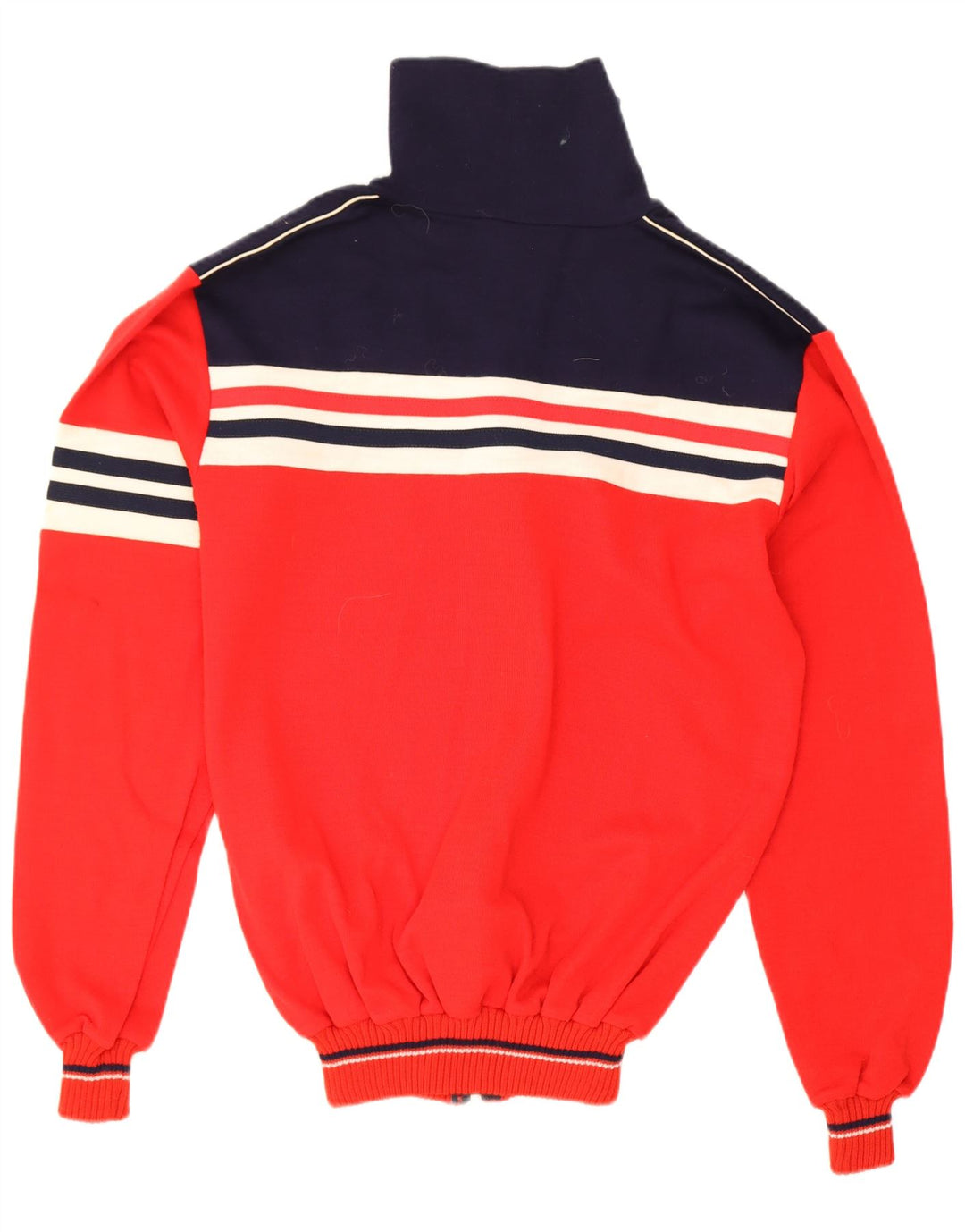 Grifone Herren-Cardigan mit durchgehendem Reißverschluss IT 50 Mittelrotes Farbblock-Acryl