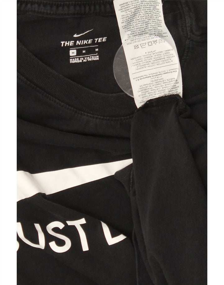 NIKE Womens Graphic T-Shirt Top UK 12 Medium Black Cotton Vintage Nike and Second-Hand Nike from Messina Hembry 