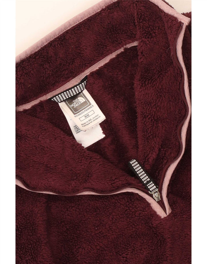 The North Face Damen-Fleecepullover mit Reißverschluss am Hals, UK 12, mittleres Kastanienbraun, Polyester