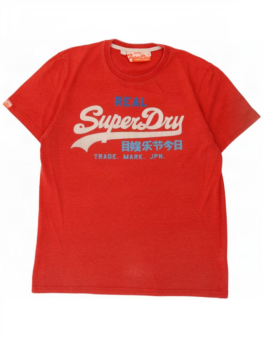 Superdry Herren Grafik-T-Shirt-Oberteil, großes rotes Polyester