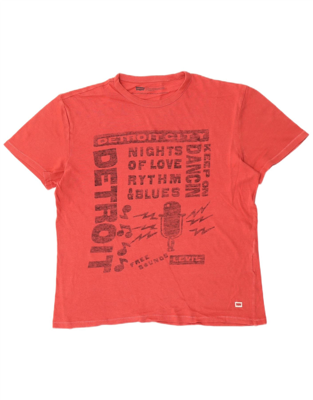 LEVI'S Herren-T-Shirt mit Standard-Passform, Grafik, Größe L, Rot