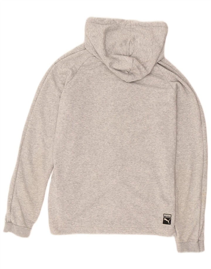 PUMA Mens Zip Hoodie Sweater Medium Grey Flecked Cotton