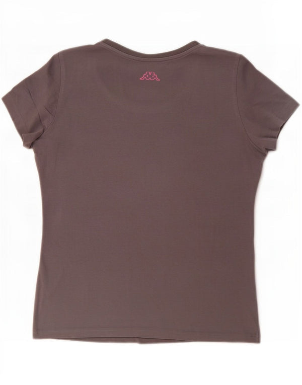 Kappa Damen Kurzarm-T-Shirt mit normaler Grafik, UK 18, XL, Grau, Baumwolle