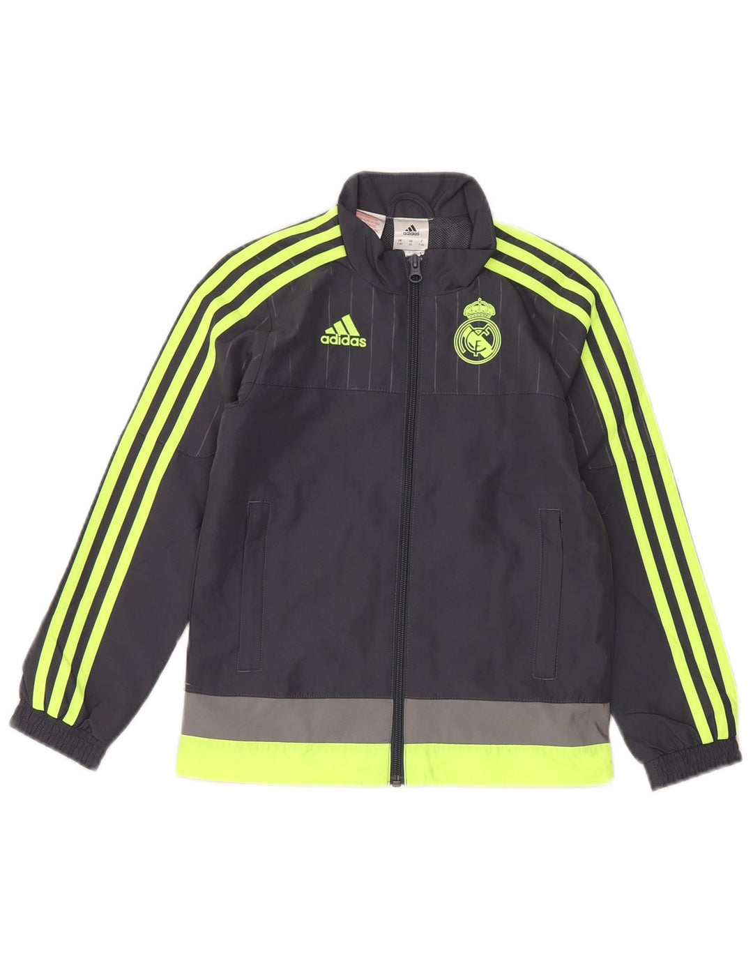 Adidas Jungen Grafik-Trainingsoberteil, Jacke, 7–8 Jahre, Grau, Farbblock