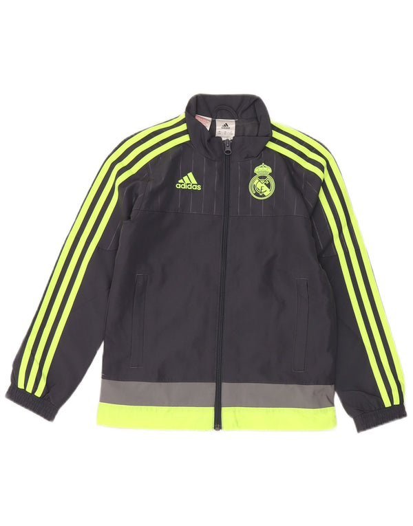 Adidas Jungen Grafik-Trainingsoberteil, Jacke, 7–8 Jahre, Grau, Farbblock