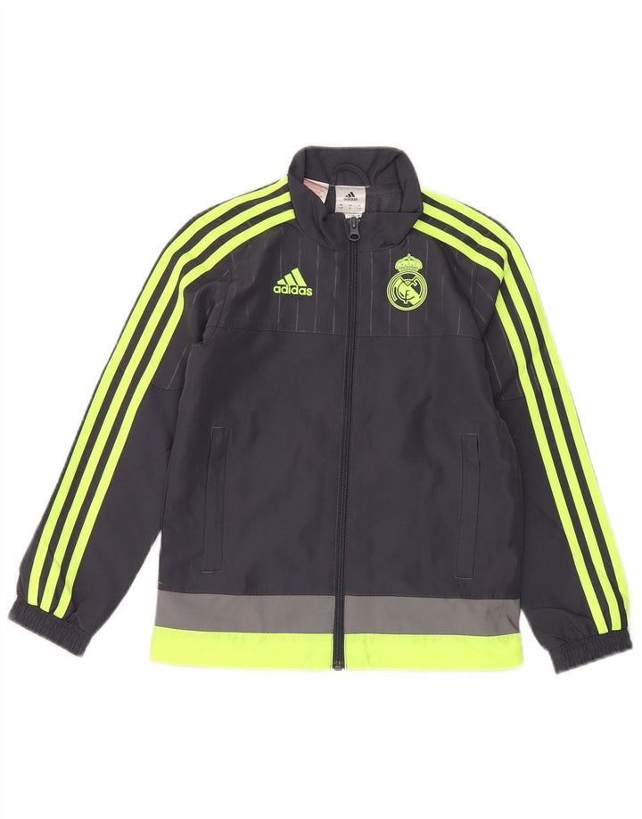 Adidas Jungen Grafik-Trainingsoberteil, Jacke, 7–8 Jahre, Grau, Farbblock