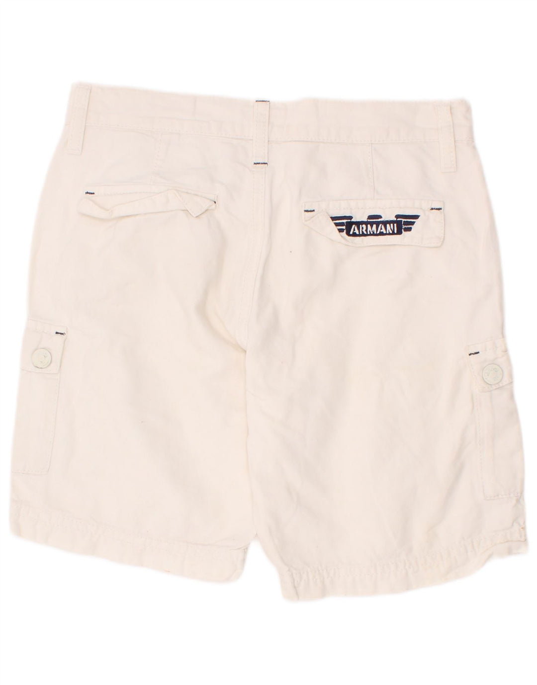 Armani Junior Boys Cargo Shorts 7-8 Jahre W24 Weiße Baumwolle