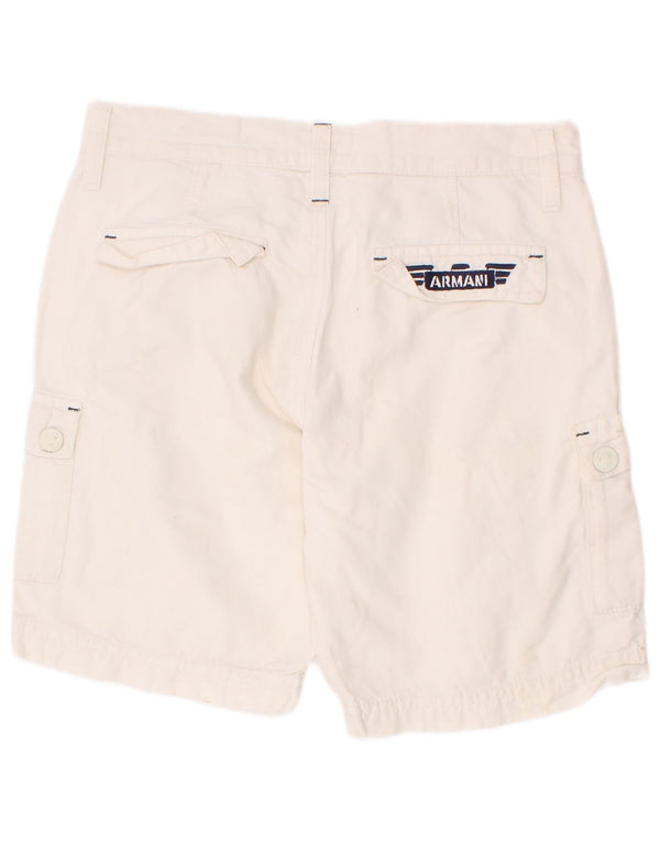 Armani Junior Boys Cargo Shorts 7-8 Jahre W24 Weiße Baumwolle