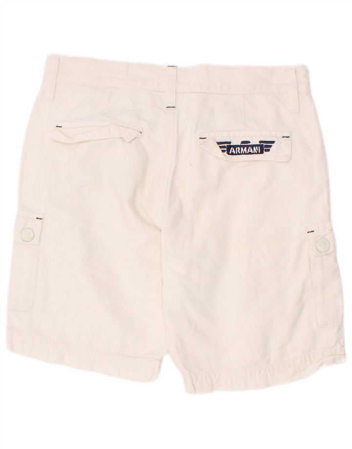 Armani Junior Boys Cargo Shorts 7-8 Jahre W24 Weiße Baumwolle