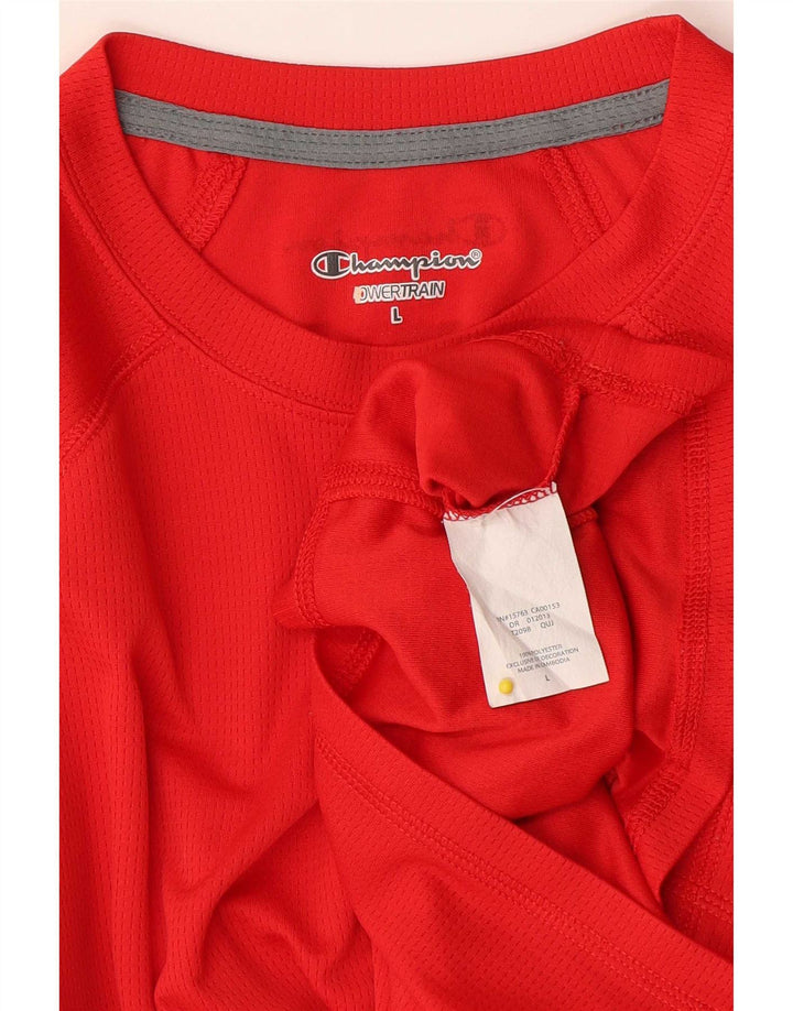 Champion Herren T-Shirt Top Large Rot Polyester