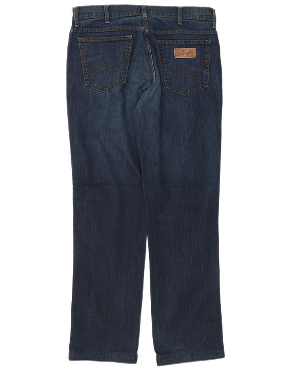 Wrangler Herren Texas Stretch Straight Jeans W36 L34 Marineblaue Baumwolle