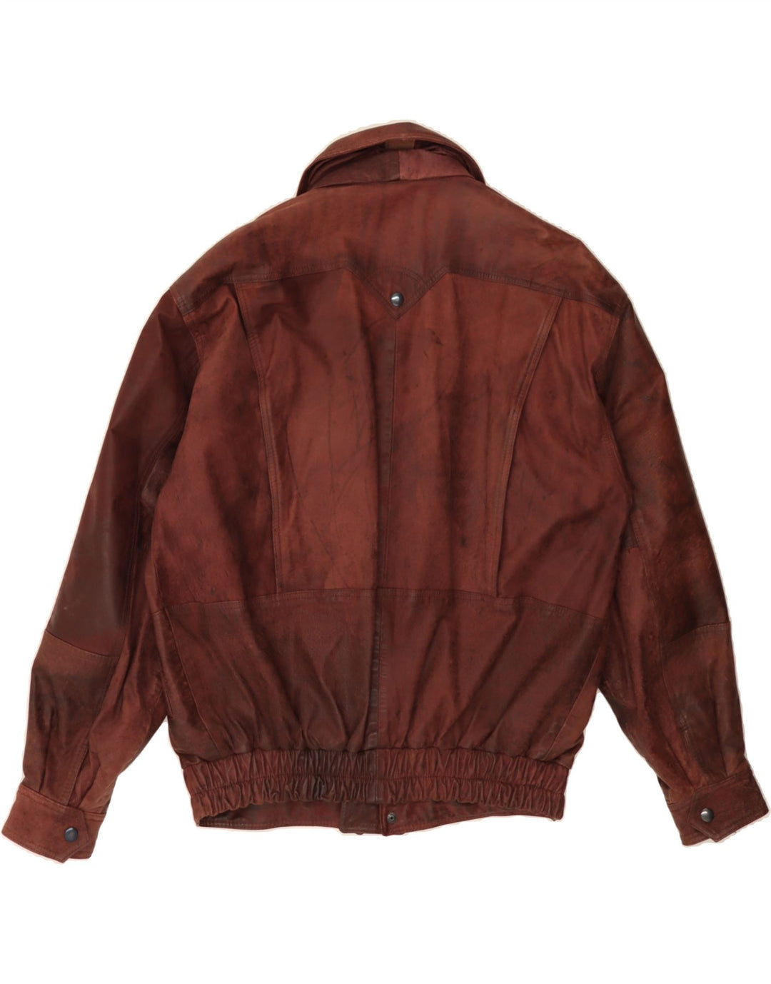 VINTAGE Herren Lederjacke IT 50 Großes braunes Leder