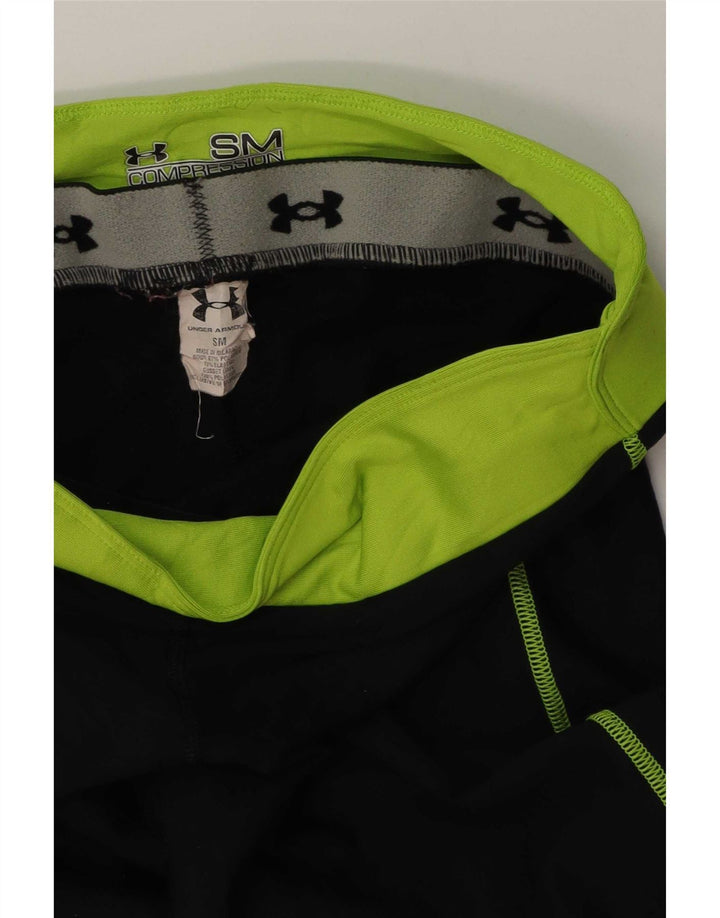 Under Armour Damen Leggings UK 8 Small Schwarz Colourblock Polyester