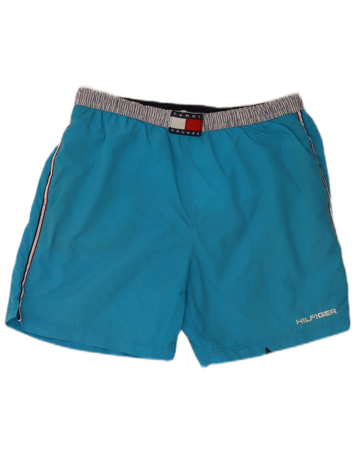 Tommy Hilfiger Herren-Badeshorts, normal, groß, blaues Colourblock-Nylon