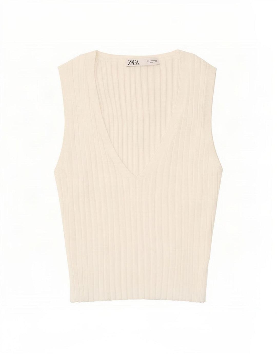 Zara Damen Weste Top UK 8 Small Weiß