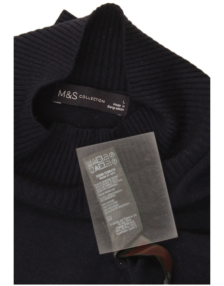 Marks & Spencer Rollkragenpullover für Damen, Gr. 40, Marineblau