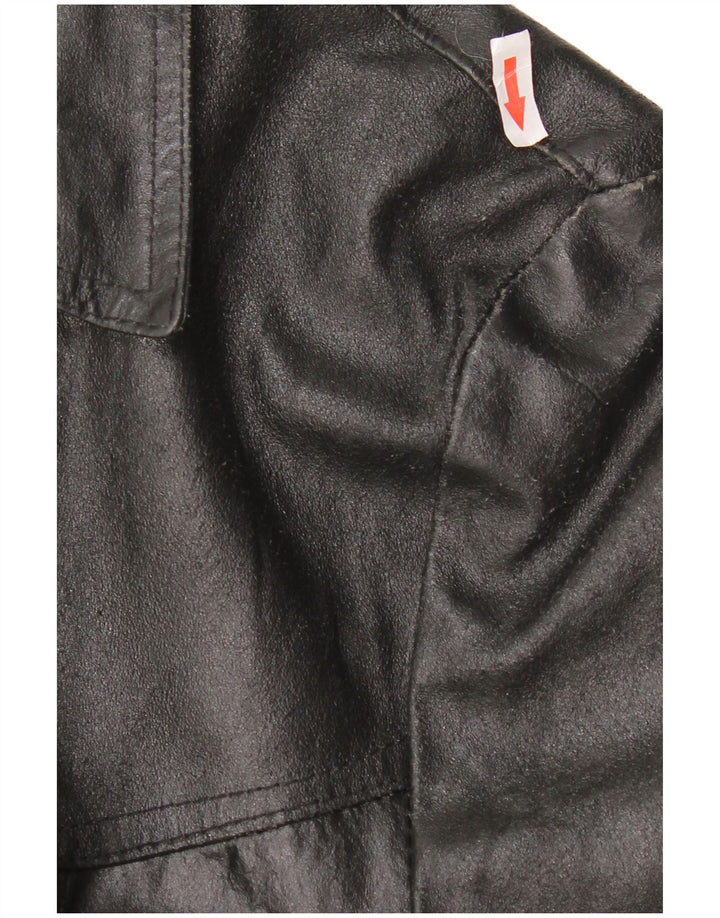 Vintage Herren Lederjacke UK 38 Mittelschwarzes Leder