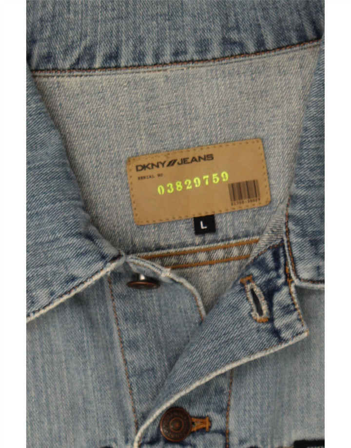 DKNY Womens Denim Jacket UK 16 Large Blue Cotton Vintage Dkny and Second-Hand Dkny from Messina Hembry 