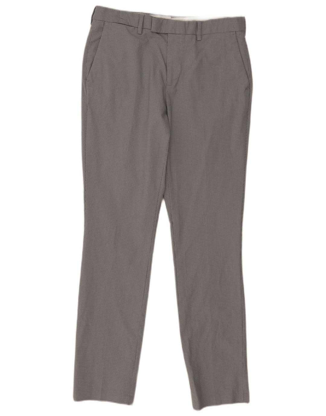 Reiss Damen Slim Anzughose W32 L32 Graue Hahnentritt-Baumwolle