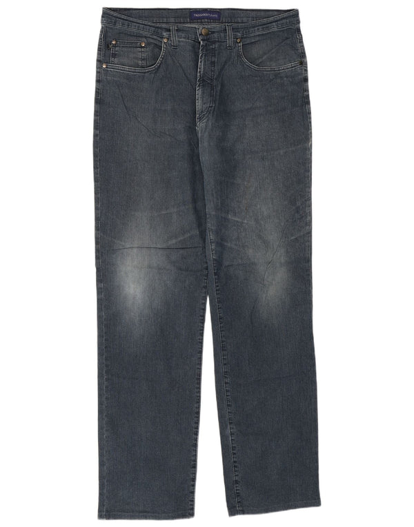 Trussardi Herren Straight Jeans W38 L34 Blau