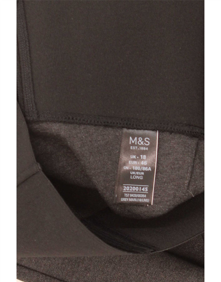 Marks & Spencer Damen Leggings UK 18 XL Graue Colourblock-Viskose