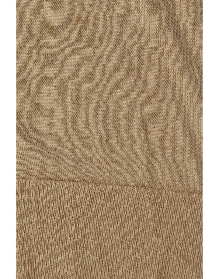 Zara Damen-Pullover mit U-Boot-Ausschnitt, UK 14, mittelbeige Viskose