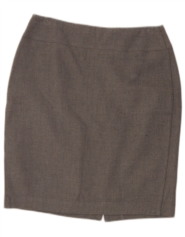Marks & Spencer Damen Bleistiftrock UK 10 Small W30 Grau Polyester