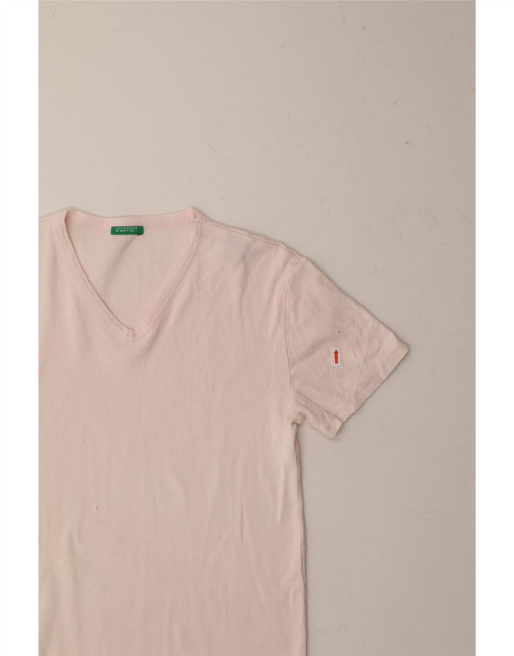 BENETTON Womens T-Shirt Top UK 10 Small Pink Vintage Benetton and Second-Hand Benetton from Messina Hembry 